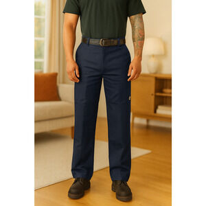 Dickies Loose Fit Double Knee Work Pants Navy 34x30 Utility Skater Streetwear